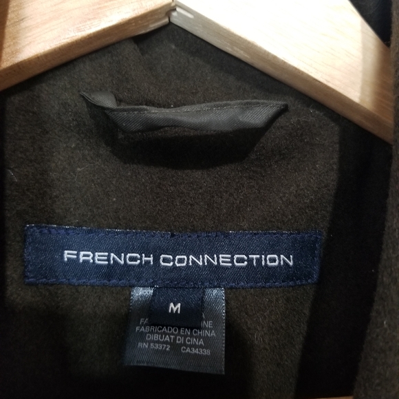 French Connection Brown 3/4 Length Coat, Medium - Picture 7 of 9